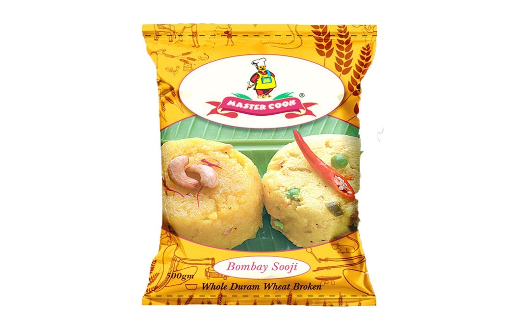 Master Cook Bombay Sooji Whole Durum Wheat Broken   Pack  500 grams